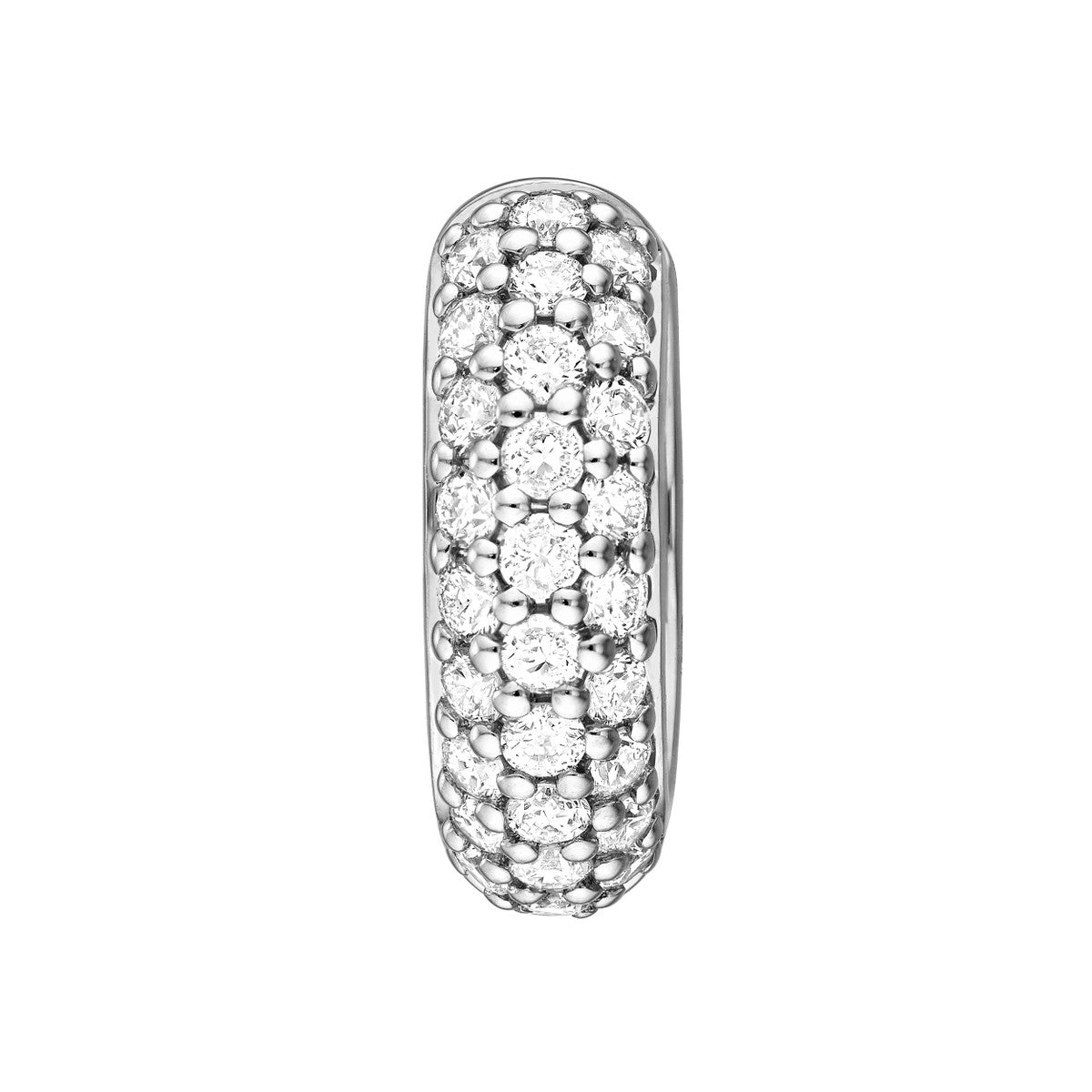 14K Gold 3 Row Diamond Pave Huggies (1/2tcw) Birmingham Jewelry Earrings Birmingham Jewelry 