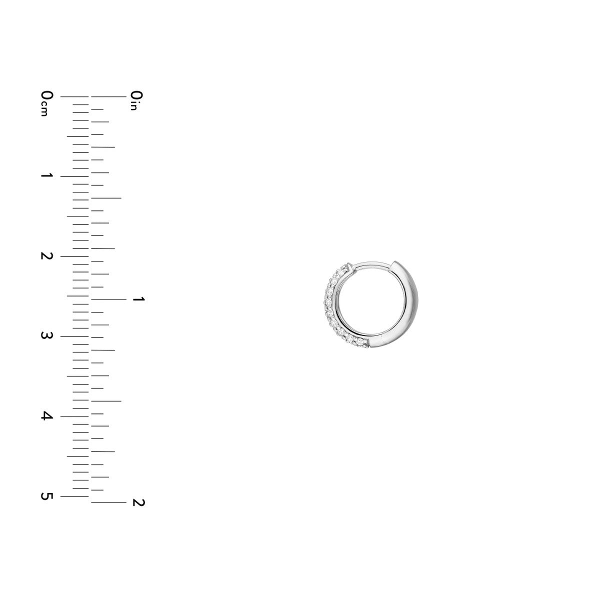 Birmingham Jewelry - 14K Gold 3 Row Diamond Pave Huggies (1/2tcw) - Birmingham Jewelry