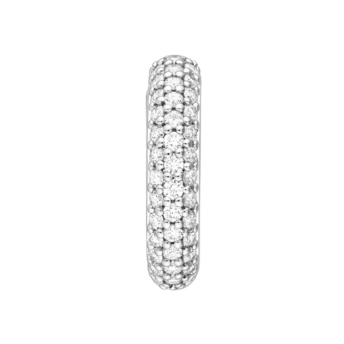 14K Gold 3 Row Diamond Pave Huggies (3/4tcw) Birmingham Jewelry Earrings Birmingham Jewelry 