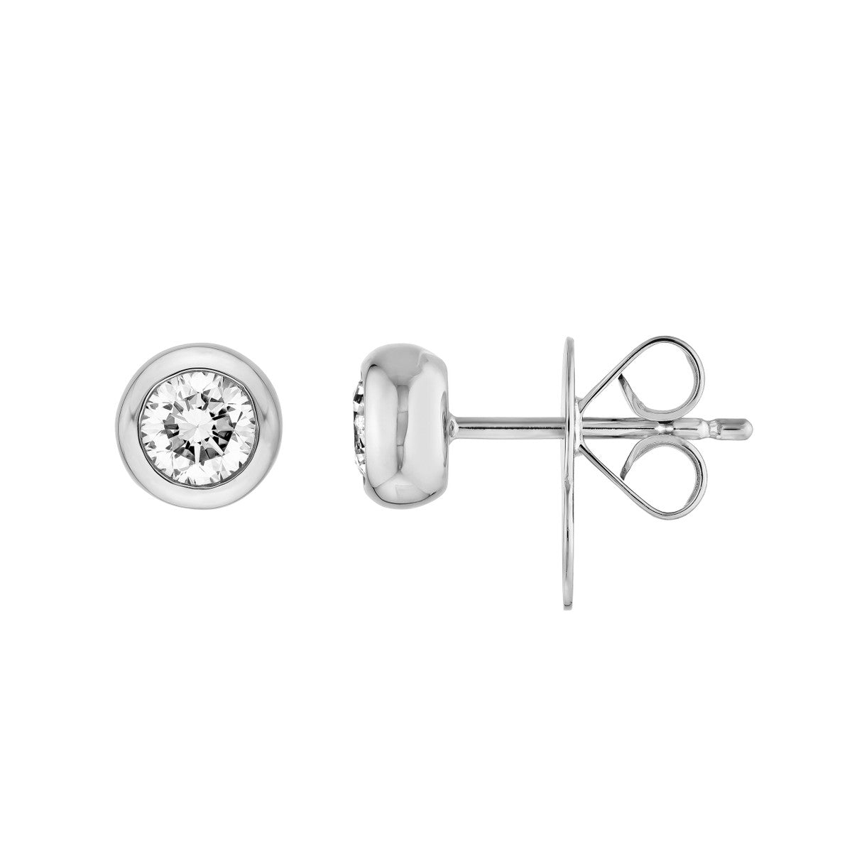 Birmingham Jewelry - 14K Gold 4.00mm 1/2tcw Round Diamond Stud Earrings - Birmingham Jewelry