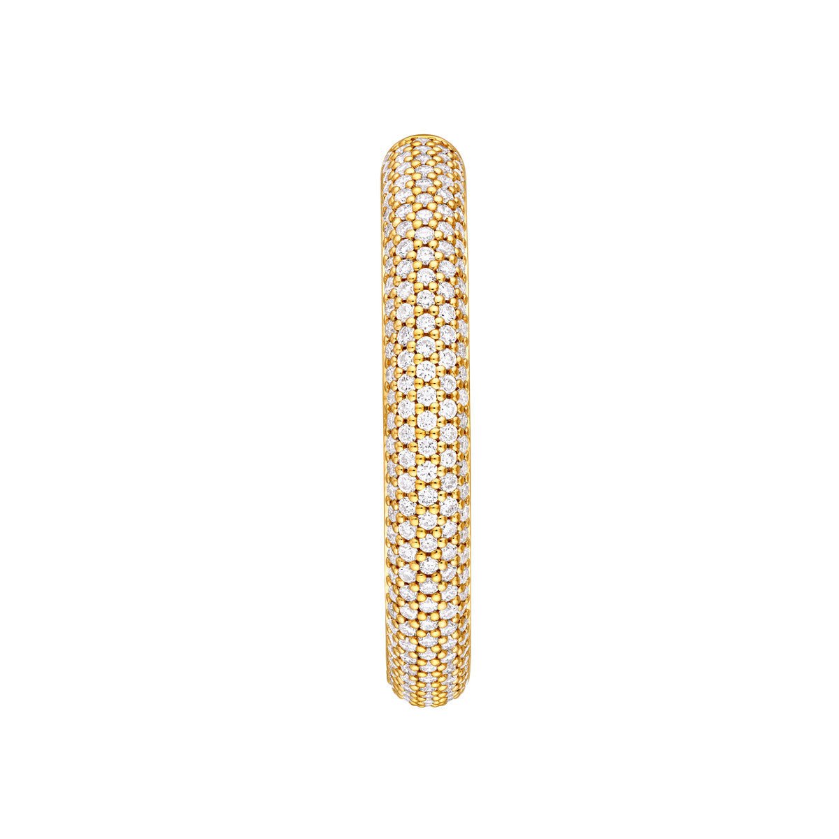 Birmingham Jewelry - 14K Gold 5 Row Diamond Pave Hoop Earrings (1tcw) - Birmingham Jewelry