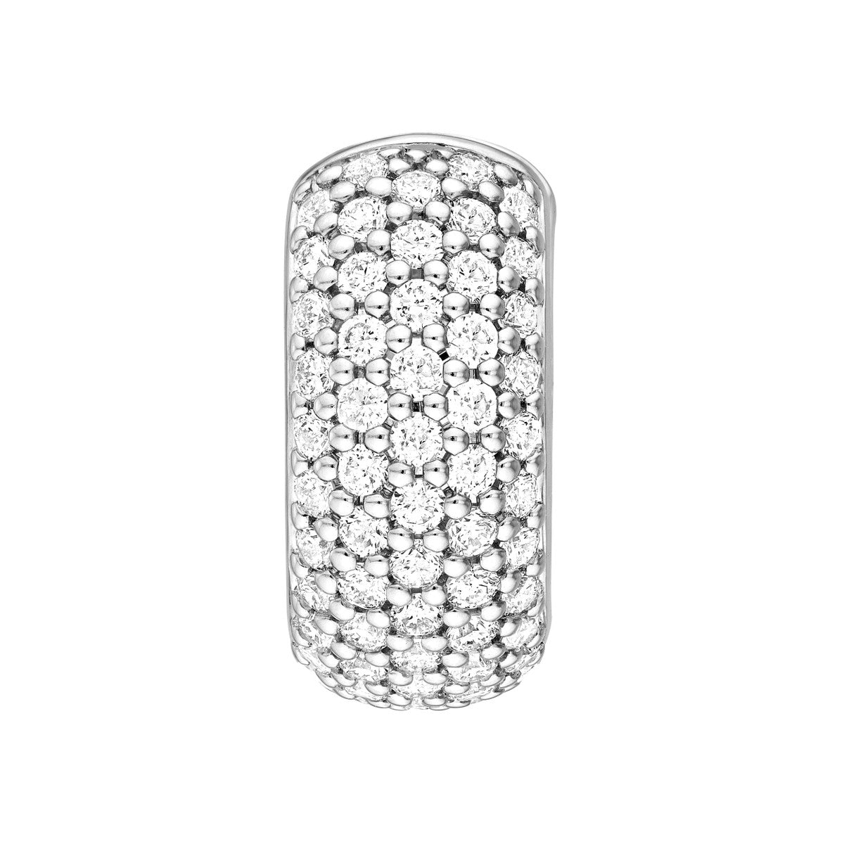 14K Gold 5 Row Diamond Pave Huggies (1/2tcw) Birmingham Jewelry Earrings Birmingham Jewelry 