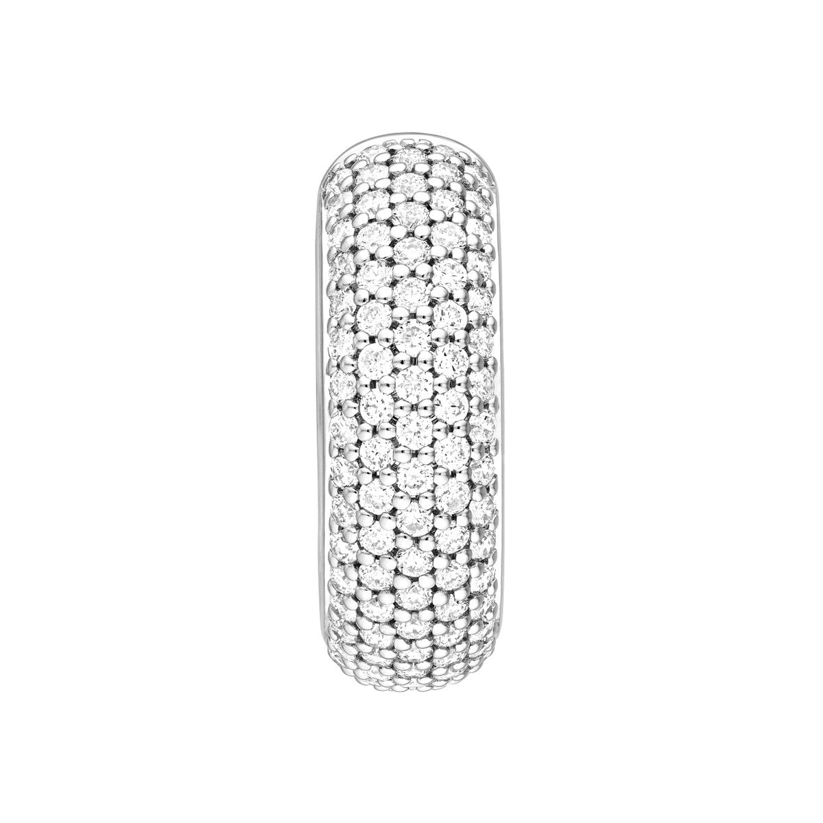 14K Gold 5 Row Diamond Pave Huggies (7/8tcw) Birmingham Jewelry Earrings Birmingham Jewelry 