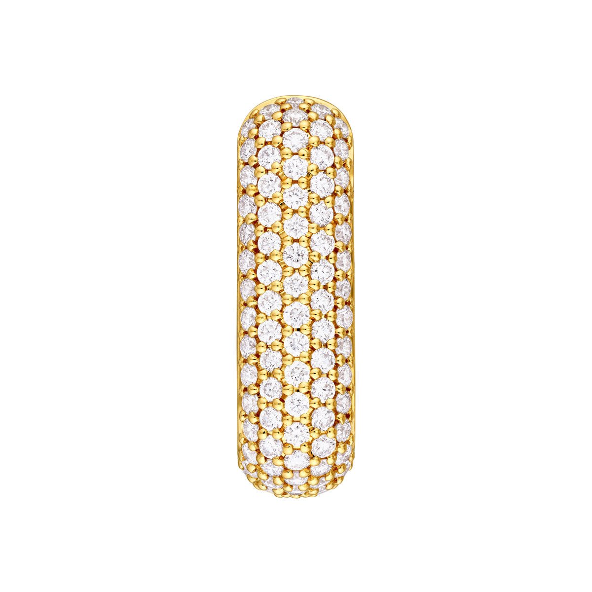 Birmingham Jewelry - 14K Gold 5 Row Pave Diamond Paper Clip Earrings (1 - 1/2tcw) - Birmingham Jewelry