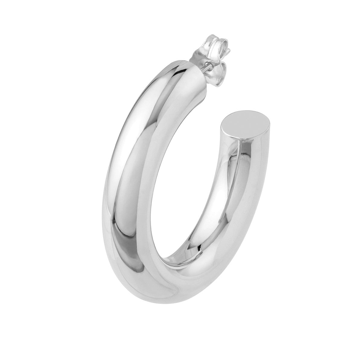 14K Gold 6.00mm x 30.00mm Polished Open Hoop Earrings Birmingham Jewelry Earrings Birmingham Jewelry 