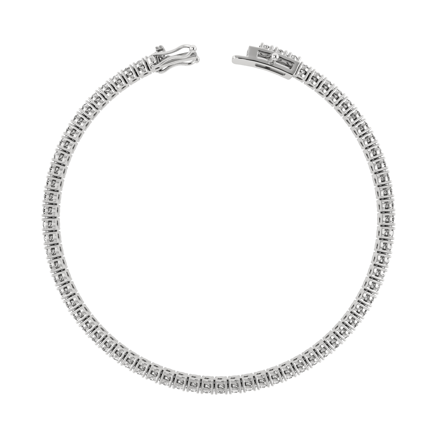 Birmingham Jewelry - 14K Gold 7.00" Round Lab Grown Diamond Tennis Bracelet 3.00ct - Birmingham Jewelry