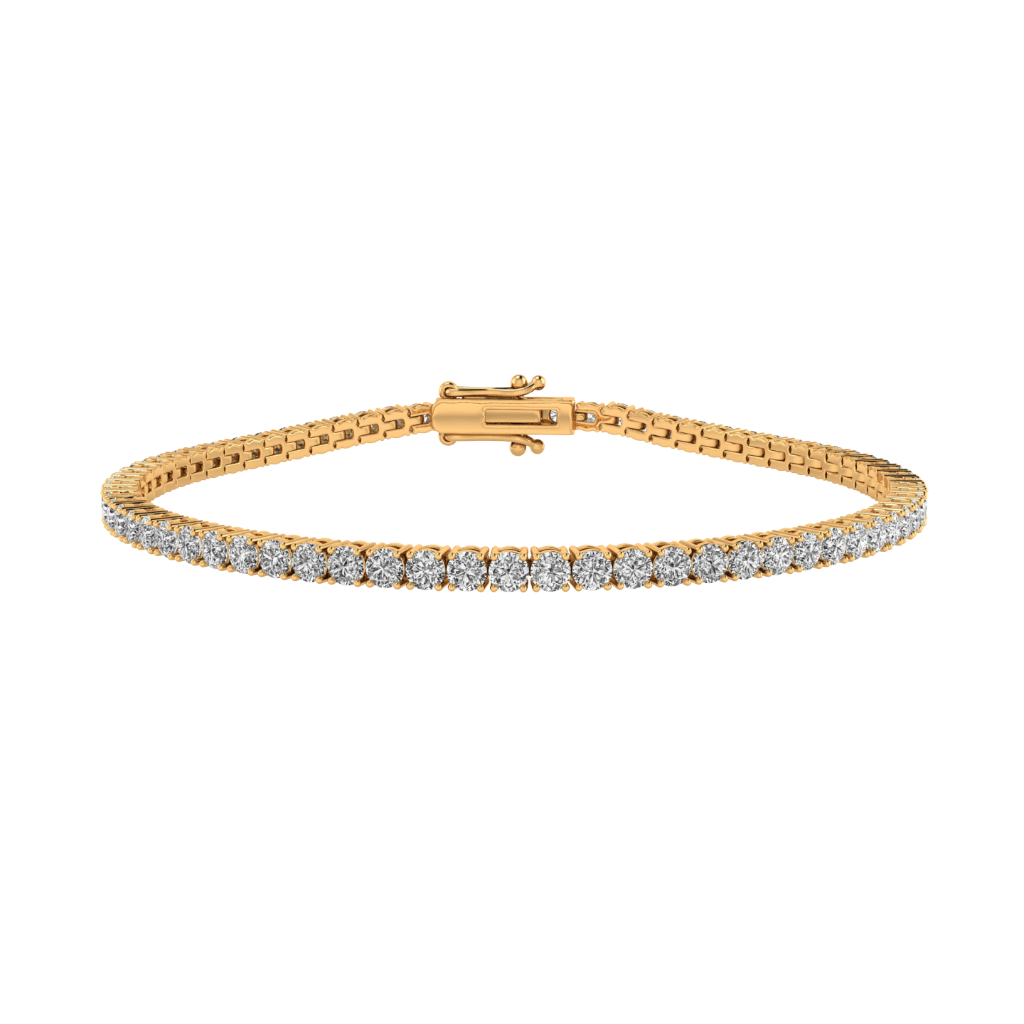 Birmingham Jewelry - 14K Gold 7.00" Round Lab Grown Diamond Tennis Bracelet 3.00ct - Birmingham Jewelry
