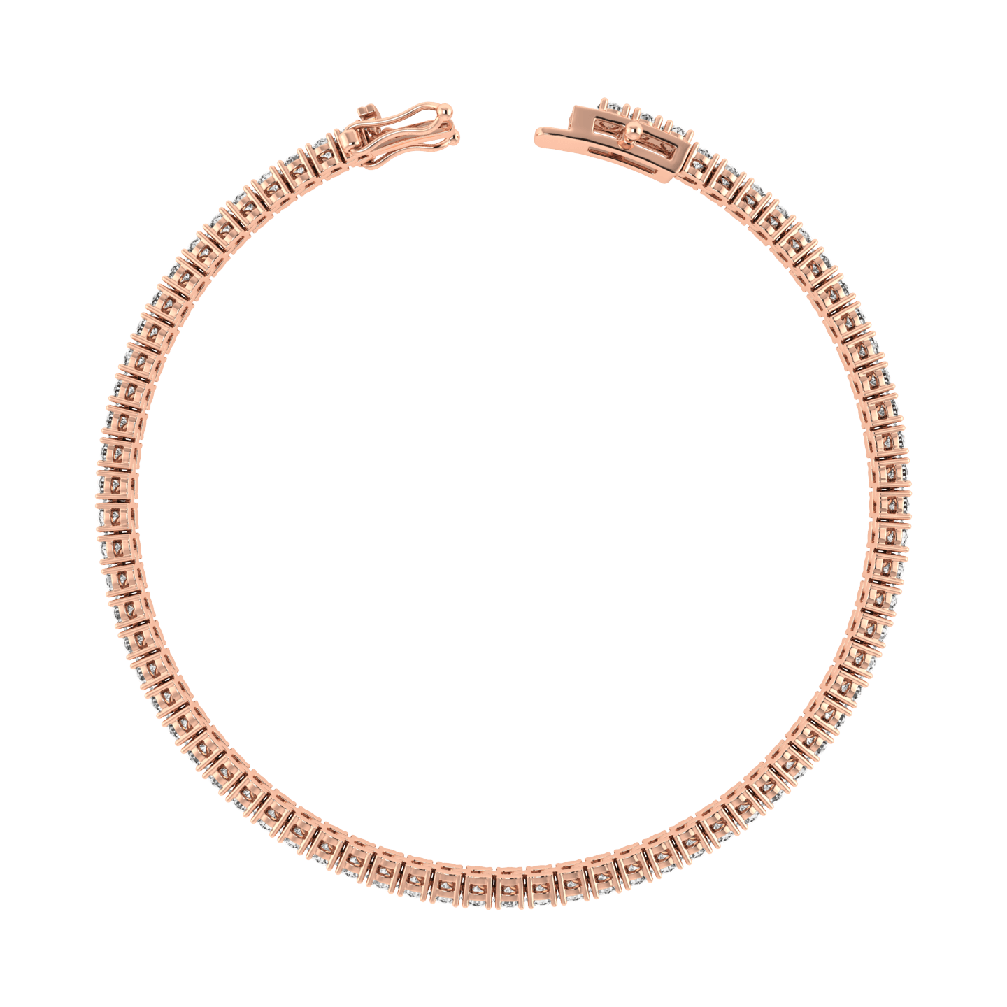 Birmingham Jewelry - 14K Gold 7.00" Round Lab Grown Diamond Tennis Bracelet 3.00ct - Birmingham Jewelry