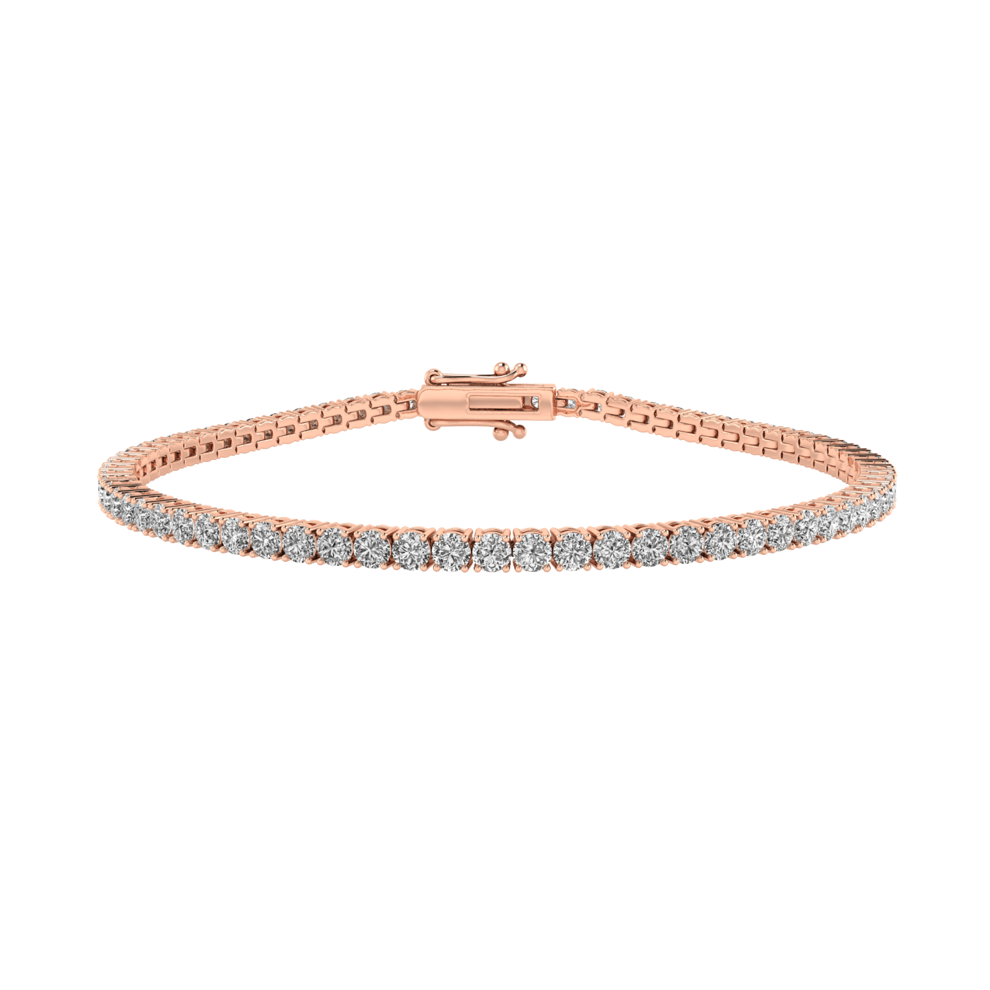 Birmingham Jewelry - 14K Gold 7.00" Round Lab Grown Diamond Tennis Bracelet 3.00ct - Birmingham Jewelry