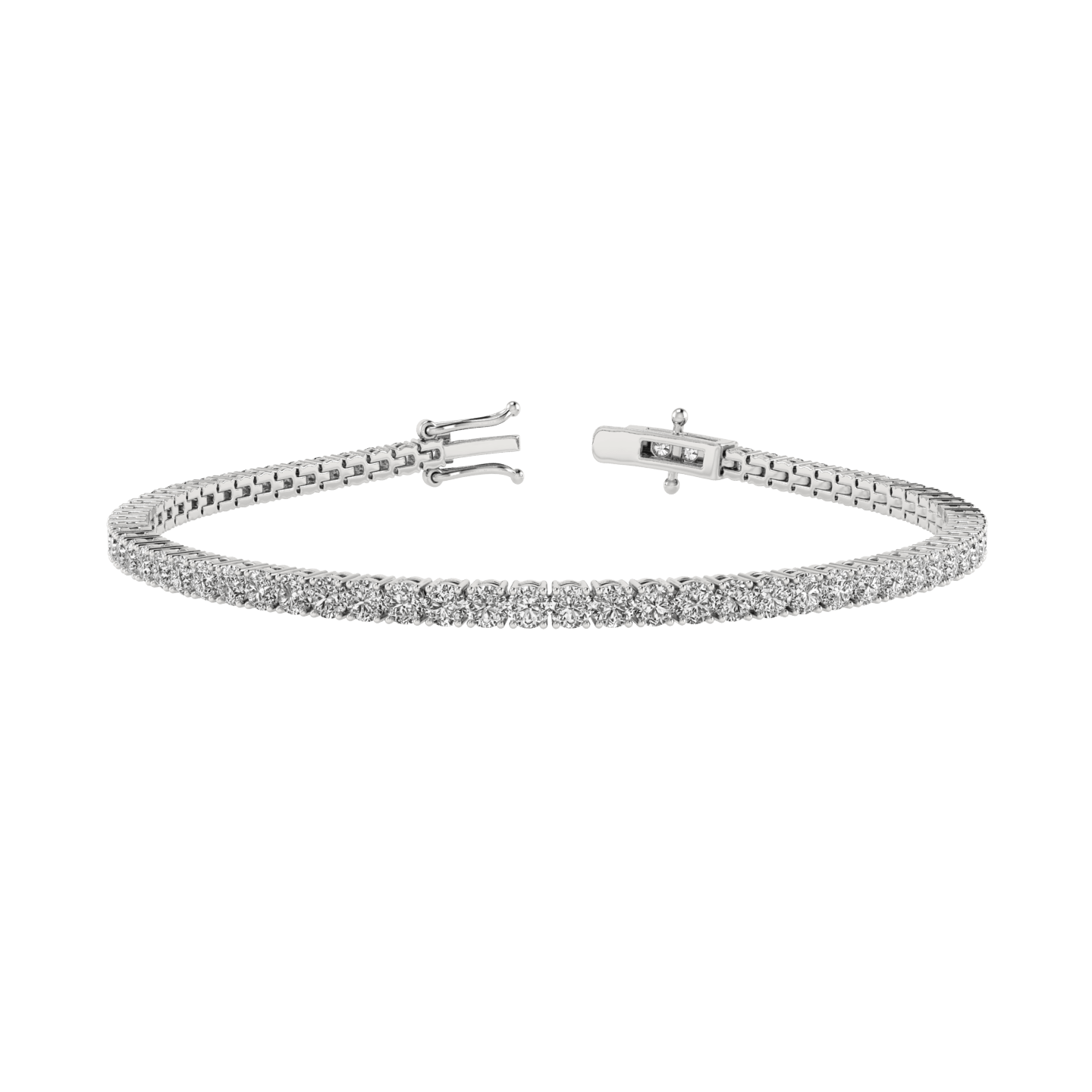 Birmingham Jewelry - 14K Gold 7.00" Round Lab Grown Diamond Tennis Bracelet 3.00ct - Birmingham Jewelry
