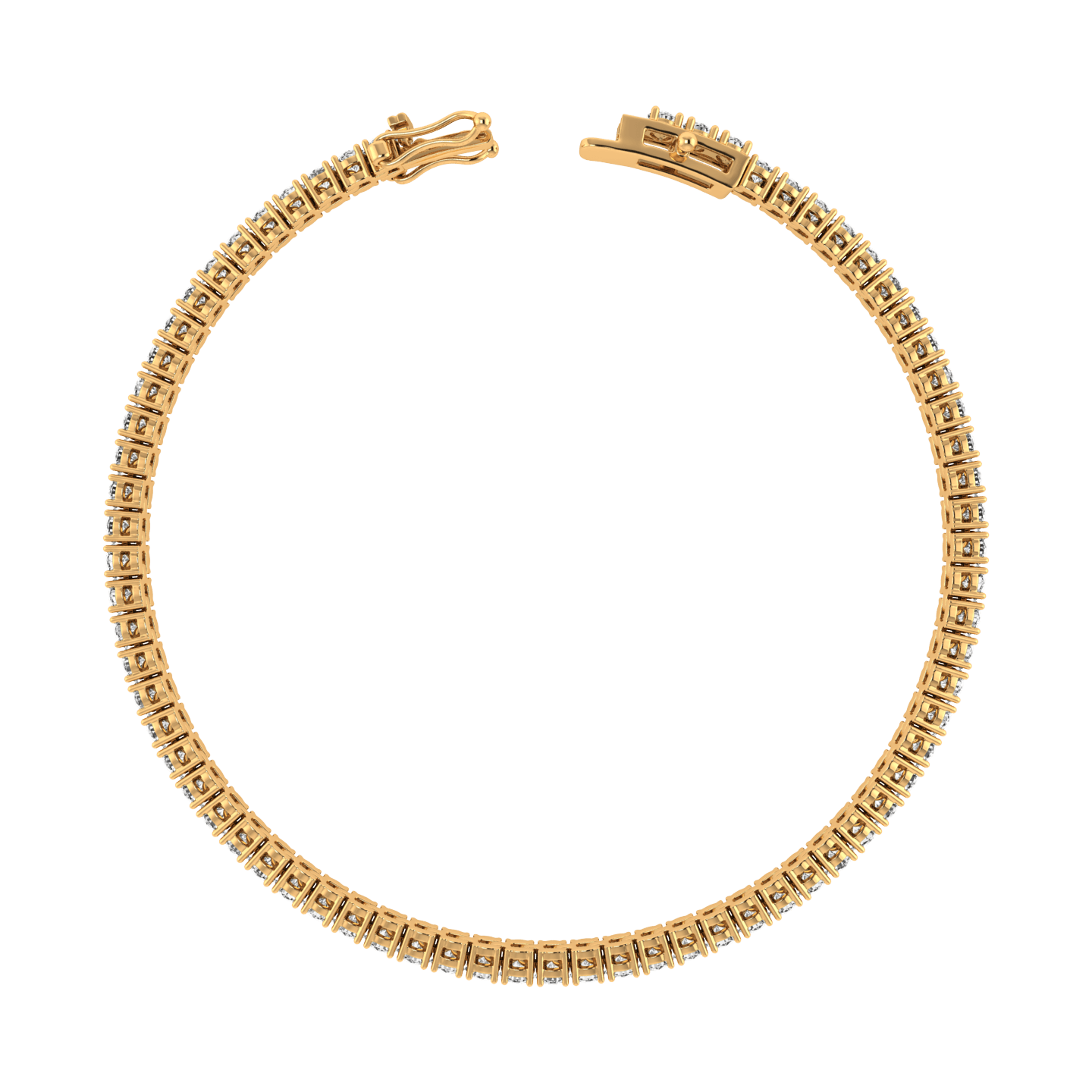 Birmingham Jewelry - 14K Gold 7.00" Round Lab Grown Diamond Tennis Bracelet 3.00ct - Birmingham Jewelry