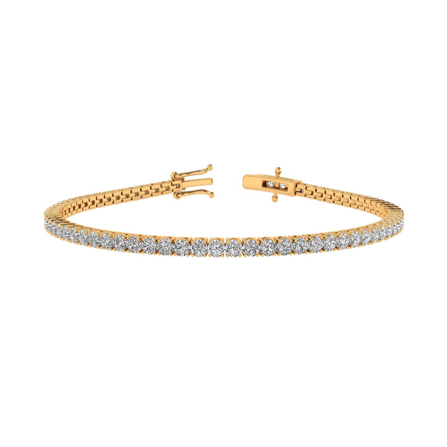 14K Gold 7.00" Round Lab Grown Diamond Tennis Bracelet 7.00ct Birmingham Jewelry Lab Grown Diamond Tennis Bracelet Birmingham Jewelry 