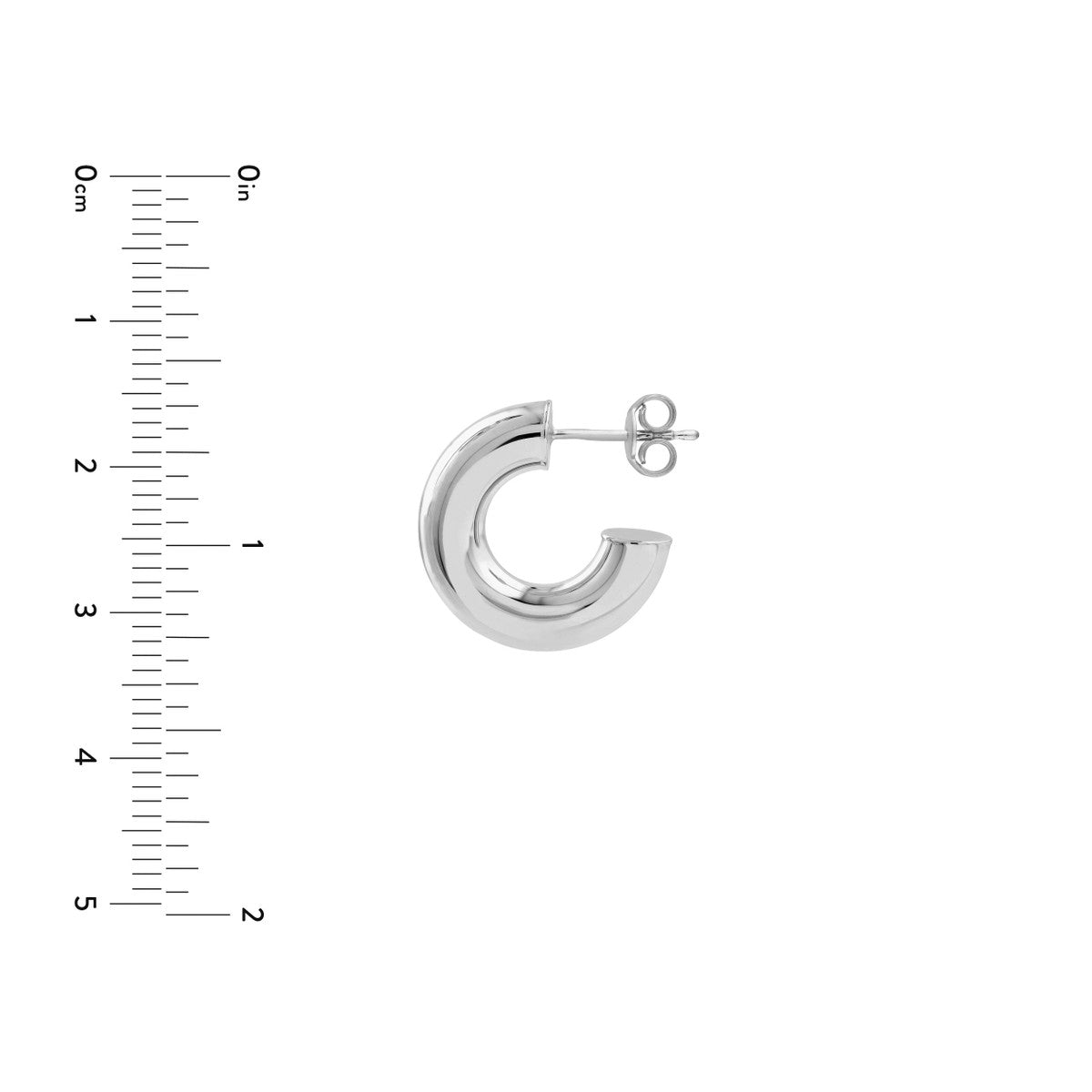 Birmingham Jewelry - 14K Gold 8.00mm ID Polished Tubular Hoop Earrings - Birmingham Jewelry