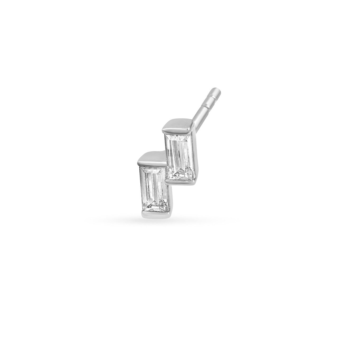 Birmingham Jewelry - 14K Gold Baguette Diamond Stud Earrings - Birmingham Jewelry