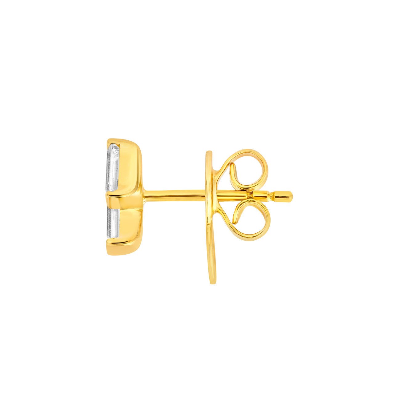 Birmingham Jewelry - 14K Gold Baguette Diamond Stud Earrings - Birmingham Jewelry