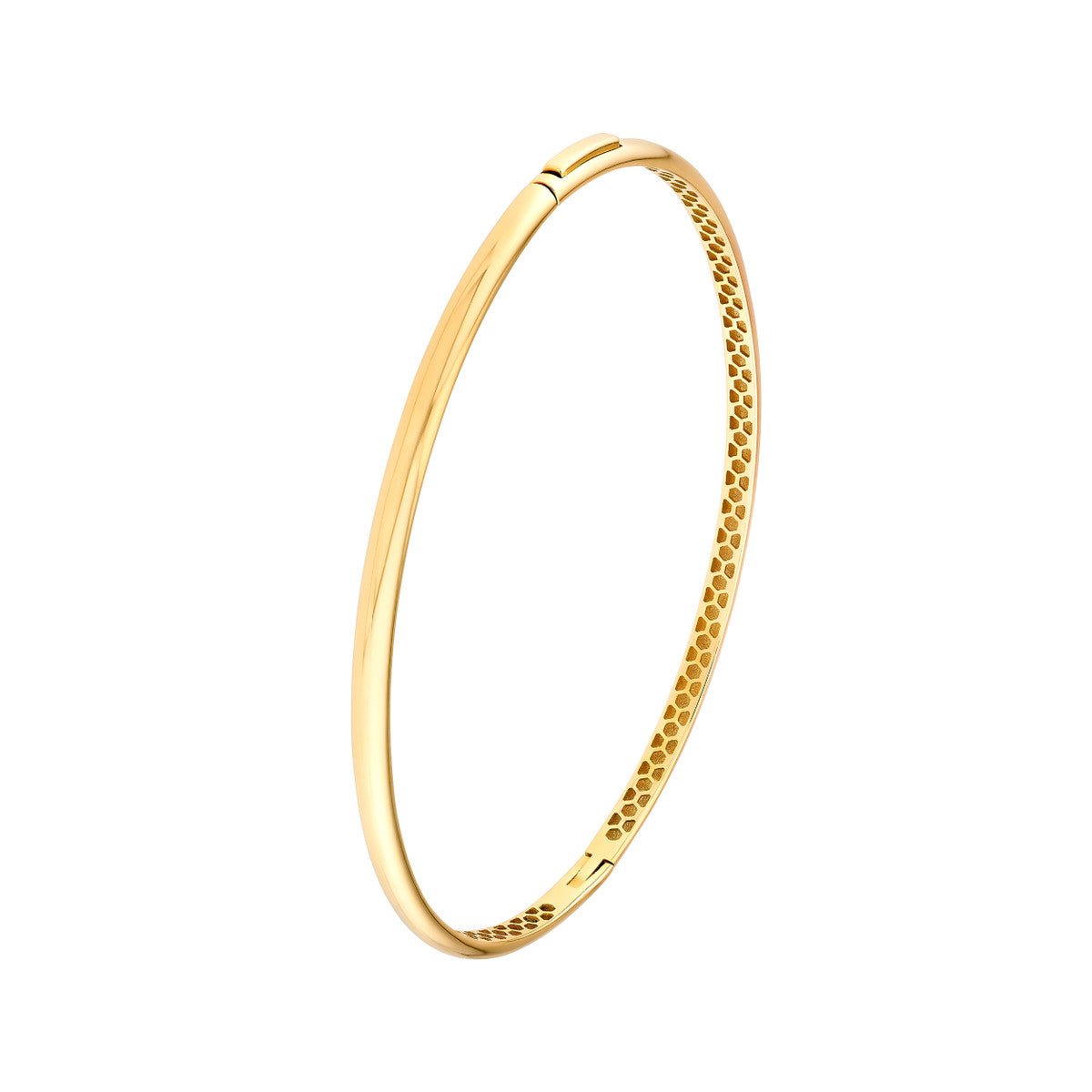 Birmingham Jewelry - 14K Gold Classic Thin Dome Bangle - Birmingham Jewelry