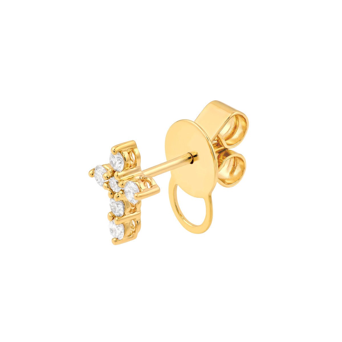14K Gold Diamond Cross Earrings (1/3tcw) Birmingham Jewelry Earrings Birmingham Jewelry 