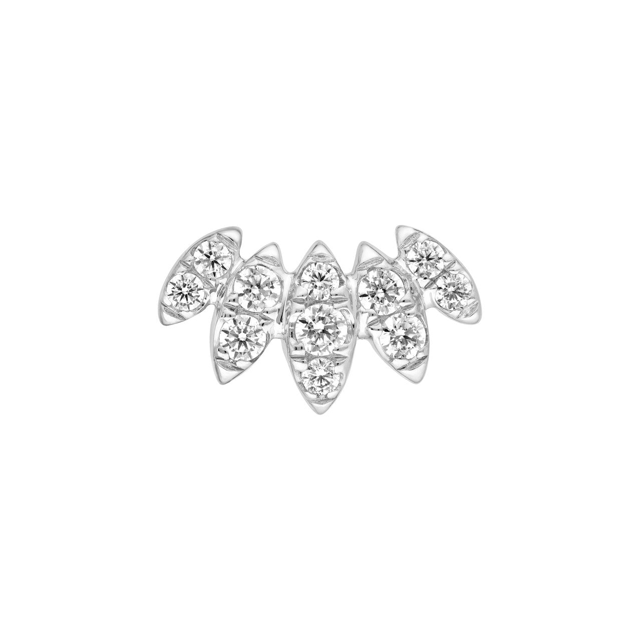 Birmingham Jewelry - 14K Gold Diamond Flower Stud Earrings - Birmingham Jewelry
