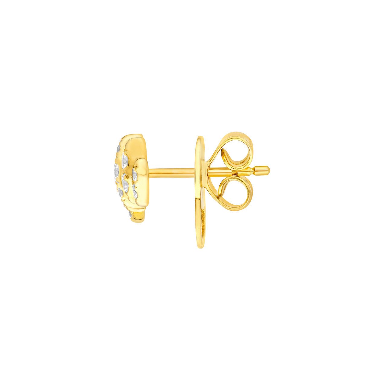 Birmingham Jewelry - 14K Gold Diamond Flower Stud Earrings - Birmingham Jewelry