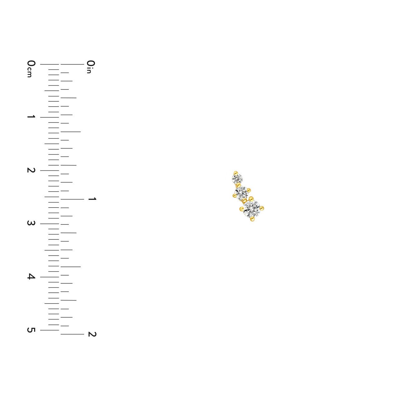 Birmingham Jewelry - 14K Gold Diamond Graduated Earrings - Birmingham Jewelry