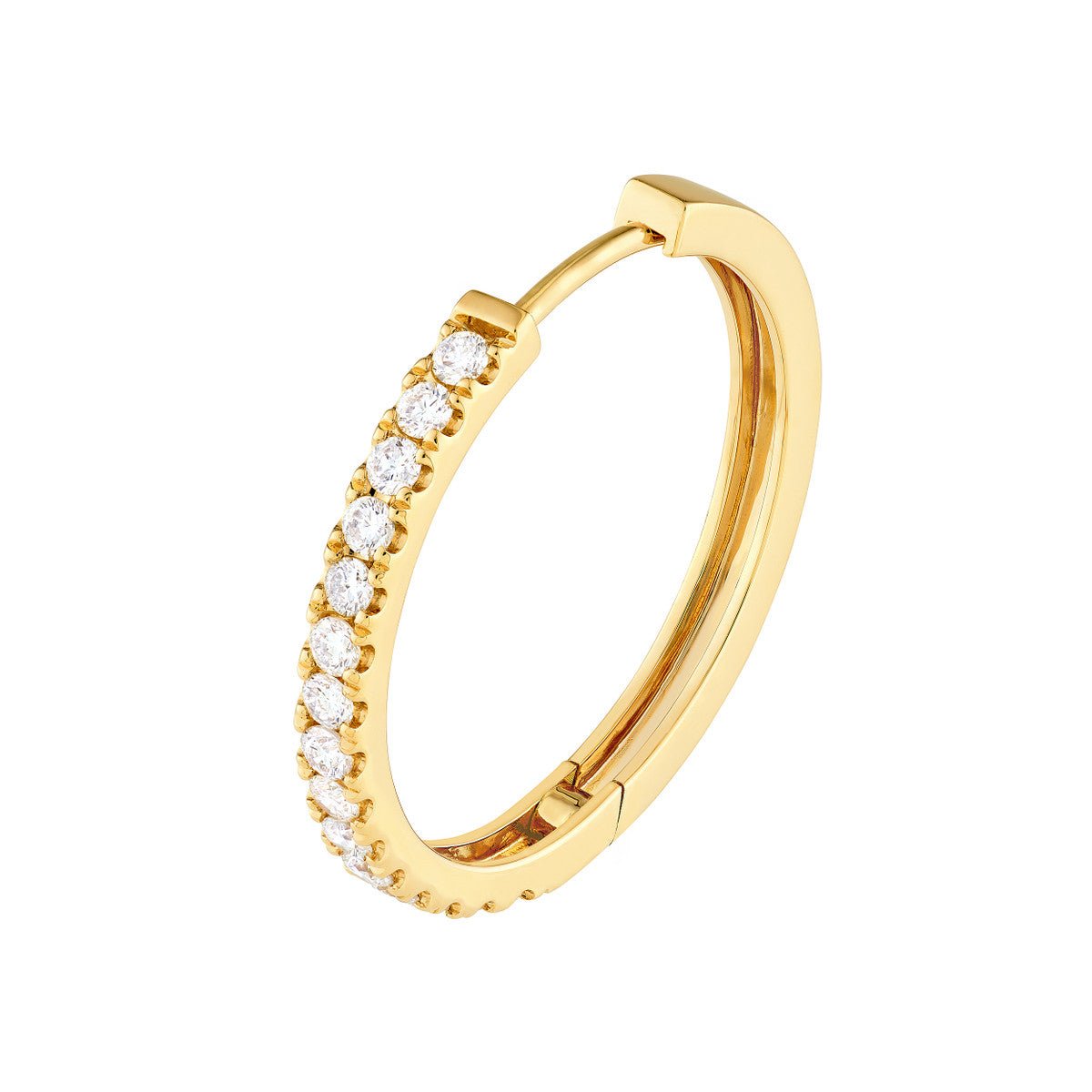 14K Gold Diamond Hoop Earrings (7/8tcw) Birmingham Jewelry Earrings Birmingham Jewelry 