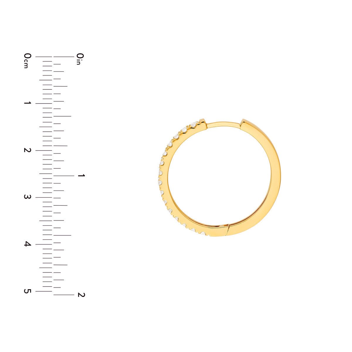 14K Gold Diamond Hoop Earrings (7/8tcw) Birmingham Jewelry Earrings Birmingham Jewelry 