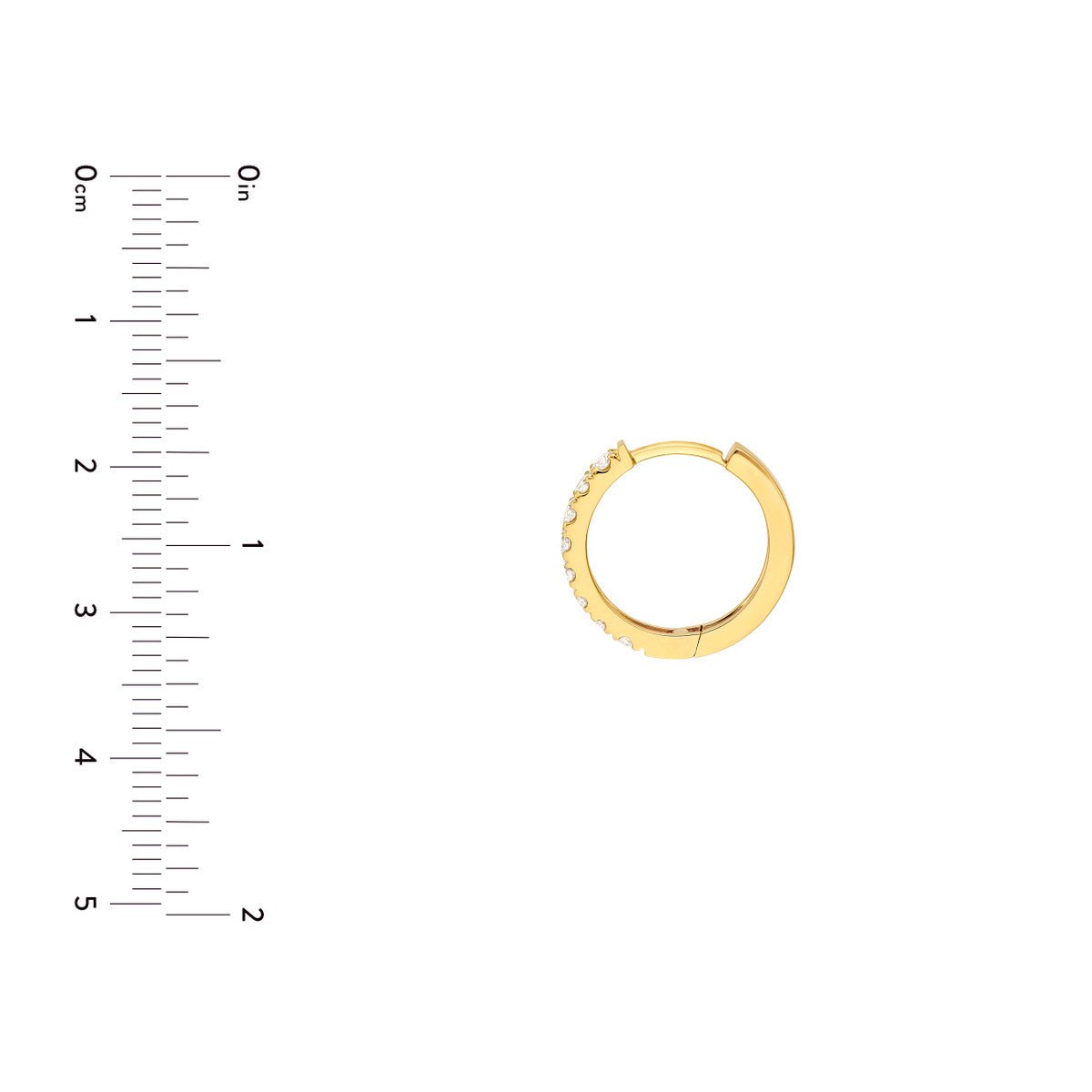 14K Gold Diamond Huggie Earrings (1/2tcw) Birmingham Jewelry Earrings Birmingham Jewelry 