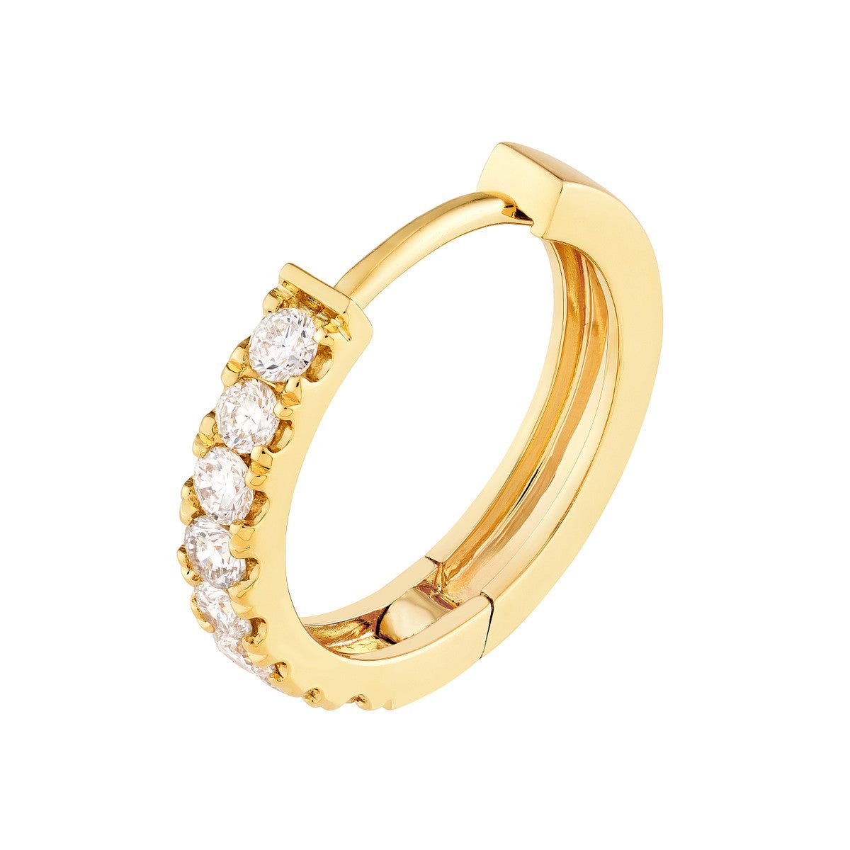 14K Gold Diamond Huggie Earrings (1/2tcw) Birmingham Jewelry Earrings Birmingham Jewelry 