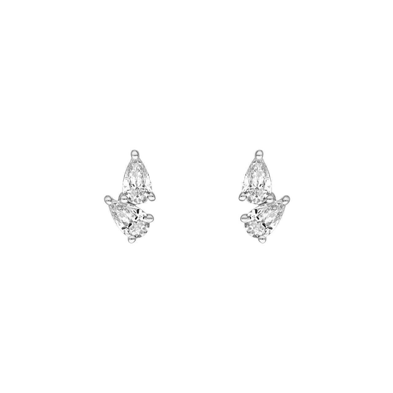 Birmingham Jewelry - 14K Gold Diamond Pear Stud Earrings - Birmingham Jewelry