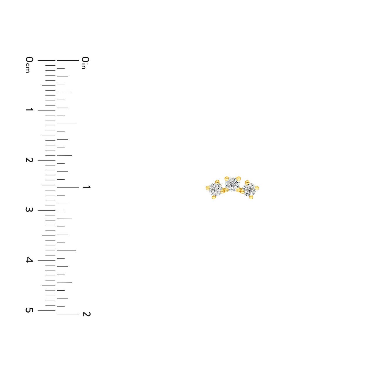 Birmingham Jewelry - 14K Gold Diamond Trio Stud Earrings - Birmingham Jewelry