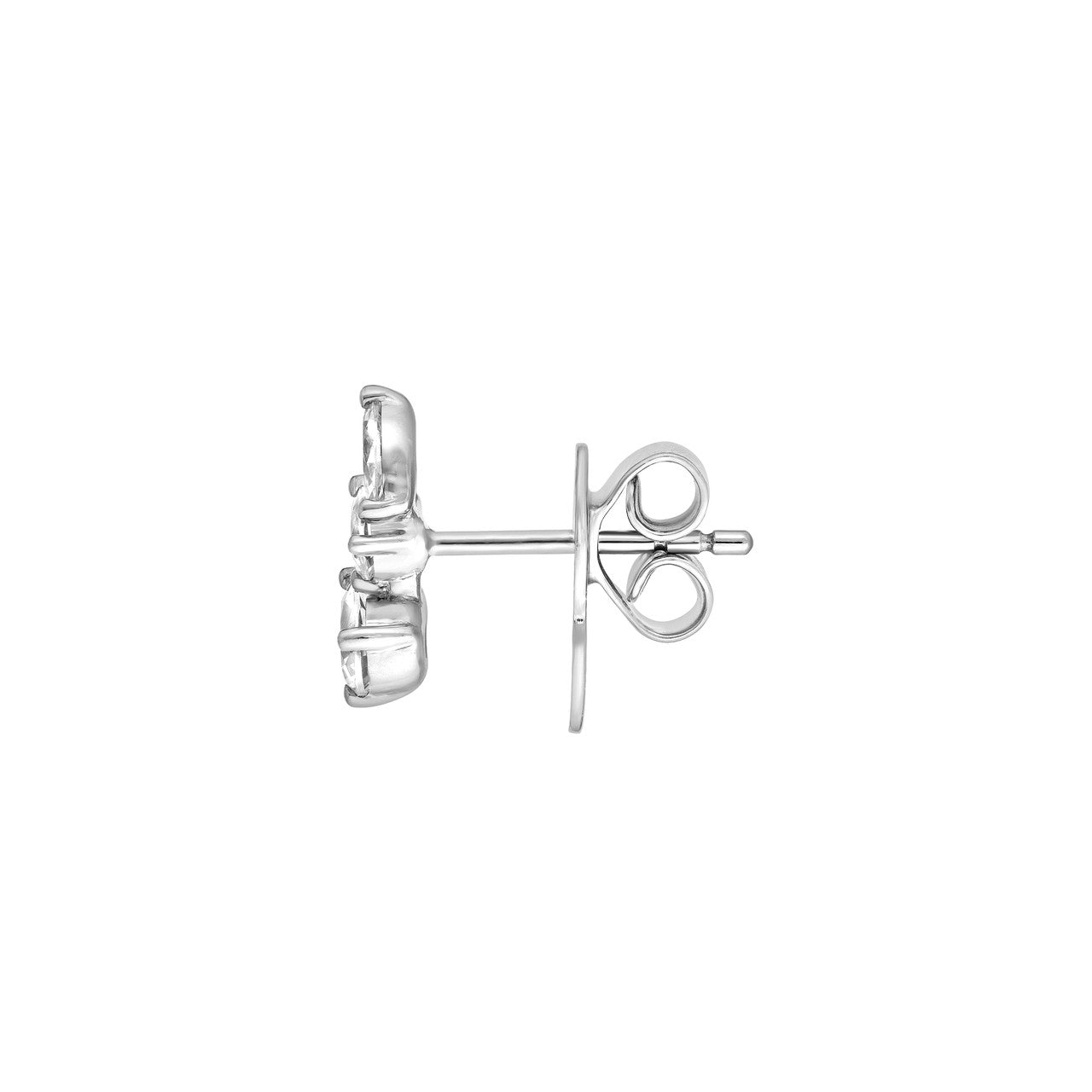 Birmingham Jewelry - 14K Gold Pear Marquise and Round Diamond Stud Earrings - Birmingham Jewelry