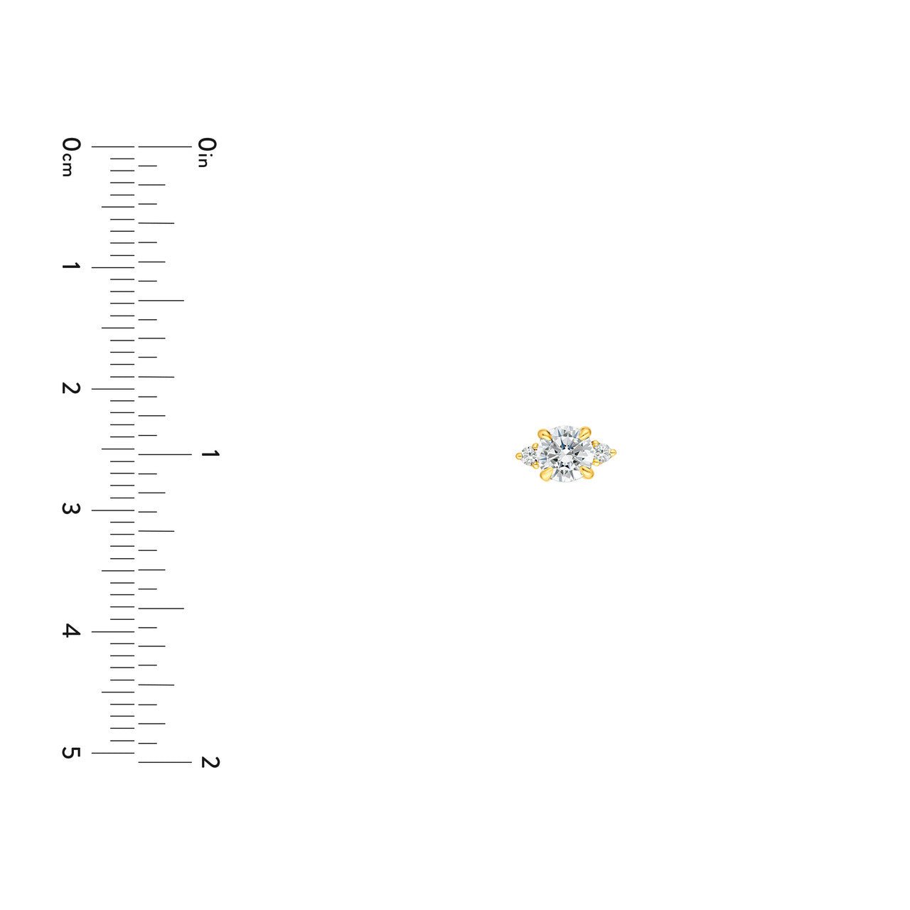 Birmingham Jewelry - 14K Gold Three Stone Round Diamond Earrings - Birmingham Jewelry