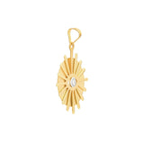 Birmingham Jewelry - 14K Two Tone Gold 3pt Diamond Eye Stick Frame Pendant - Birmingham Jewelry