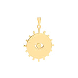 Birmingham Jewelry - 14K Two Tone Gold 3pt Diamond Eye Stick Frame Pendant - Birmingham Jewelry