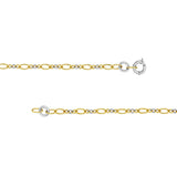 Birmingham Jewelry - 14K Two Tone Gold Alternate Oval Link Necklace - Birmingham Jewelry