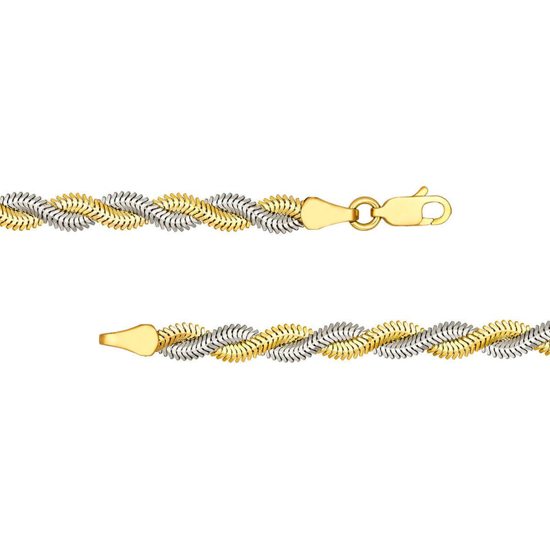 Birmingham Jewelry - 14K Two - Tone Gold Braided Snake Chain - Birmingham Jewelry