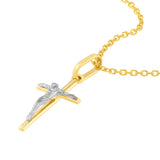 Birmingham Jewelry - 14K Two - Tone Gold Cross with Crucifix Pendant - Birmingham Jewelry