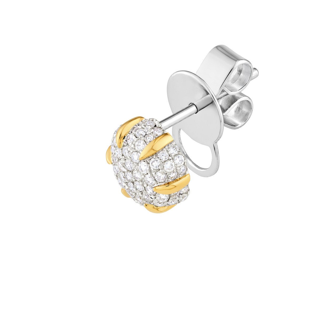 Birmingham Jewelry - 14K Two - Tone Gold Diamond Pave Hexagon Stud Earrings (1/2tcw) - Birmingham Jewelry