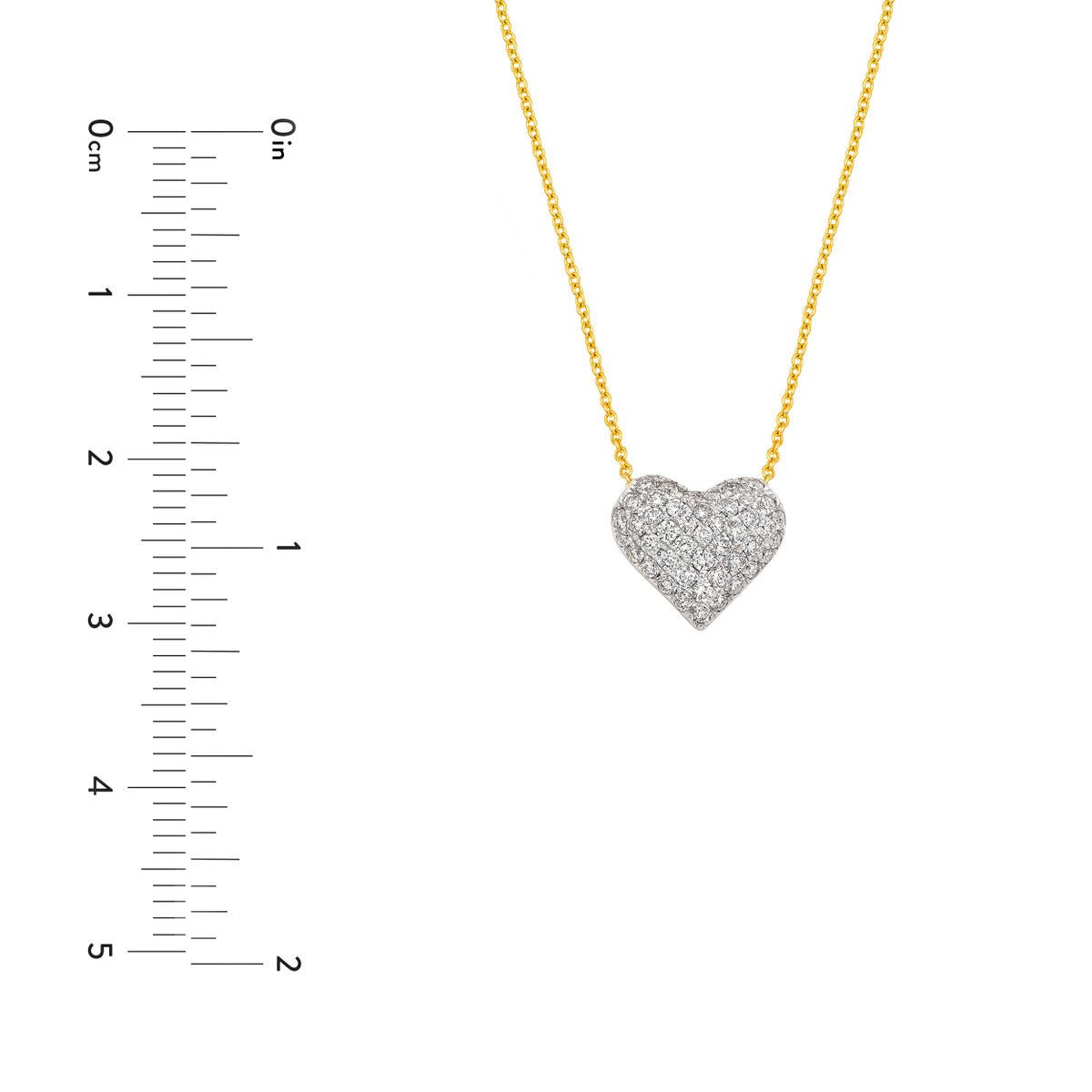 Birmingham Jewelry - 14K Two Tone Gold Diamond Pave Necklace (0.33tcw) - Birmingham Jewelry