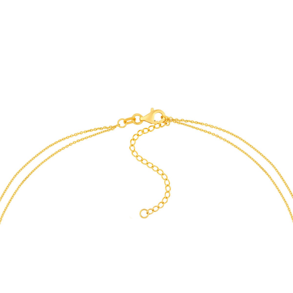 Birmingham Jewelry - 14K Two Tone Gold Double Chain Interlocking Circle Necklace - Birmingham Jewelry
