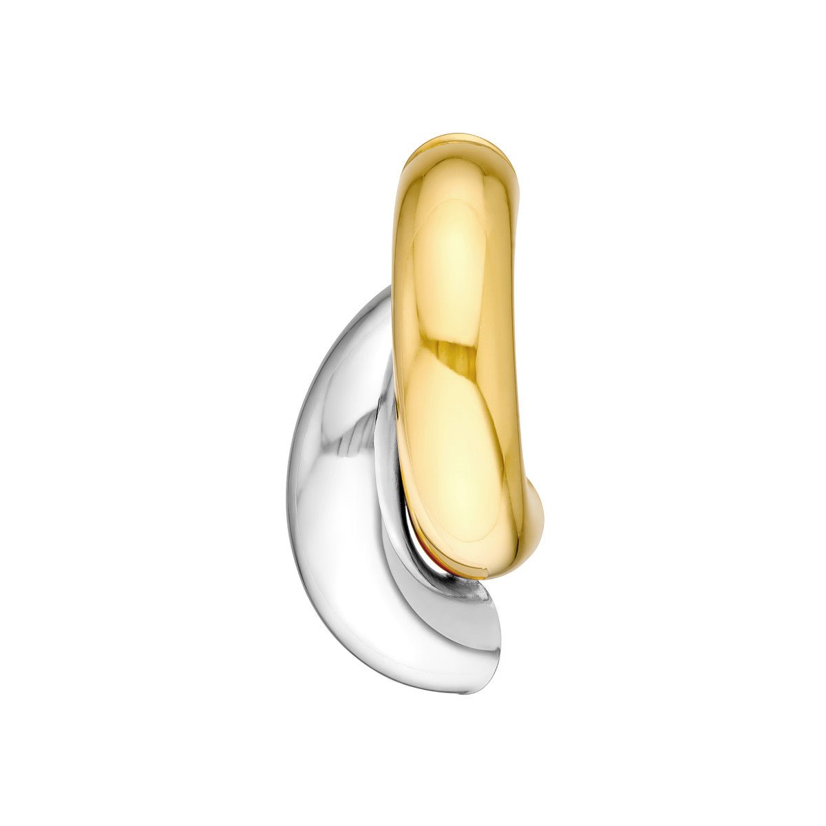 14K Two-Tone Gold Double Half Circle Earrings Birmingham Jewelry Earrings Birmingham Jewelry 