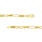 Birmingham Jewelry - 14K Two Tone Gold Heart and Link Station Necklace - Birmingham Jewelry