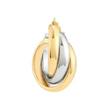 Birmingham Jewelry - 14K Two - Tone Gold Love Knot Hoop Earrings - Birmingham Jewelry