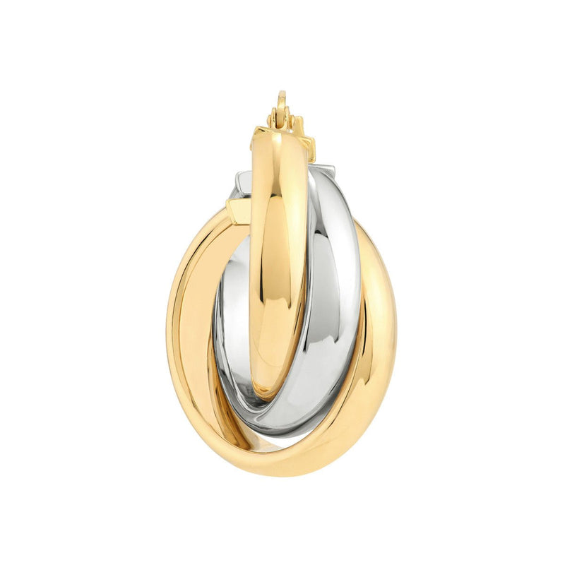 Birmingham Jewelry - 14K Two - Tone Gold Love Knot Hoop Earrings - Birmingham Jewelry