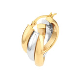 Birmingham Jewelry - 14K Two - Tone Gold Love Knot Hoop Earrings - Birmingham Jewelry