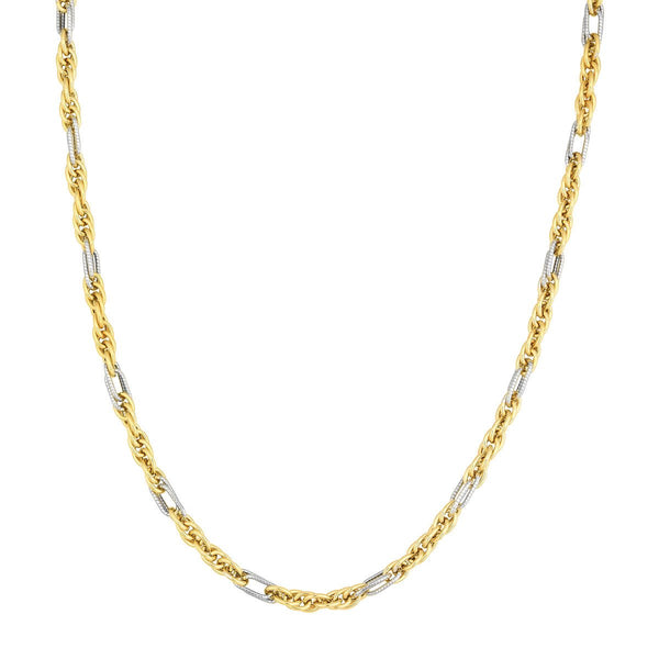 Birmingham Jewelry - 14K Two - Tone Gold Mixed Rope Chain - Birmingham Jewelry