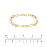 Birmingham Jewelry - 14K Two Tone Gold Mixed Round Oval Link Bracelet - Birmingham Jewelry