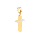 Birmingham Jewelry - 14K Two - Tone Gold Reversible Two Tone Cross Pendant - Birmingham Jewelry