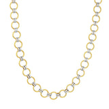 Birmingham Jewelry - 14K Two - Tone Gold Round Link Necklace - Birmingham Jewelry