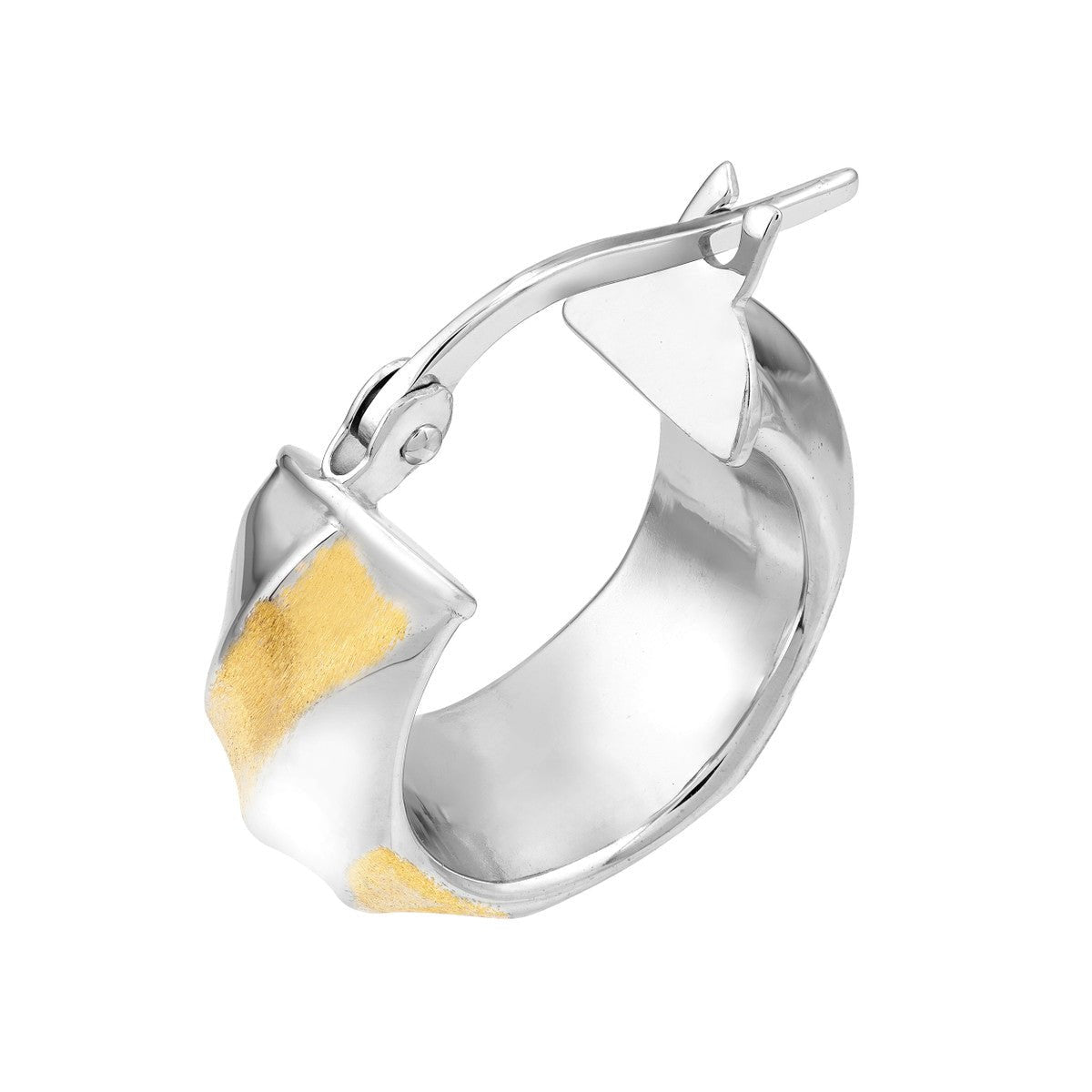 14K Two-Tone Gold Twisted Round Hoop Earrings Birmingham Jewelry Earrings Birmingham Jewelry 